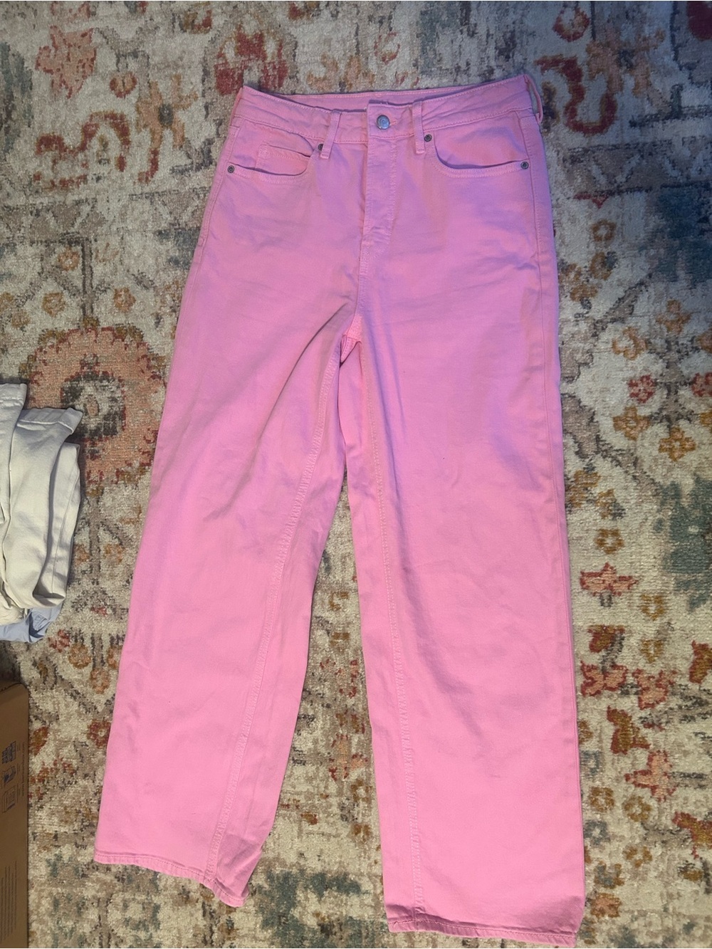Old Navy Pink Straight-Leg Jeans